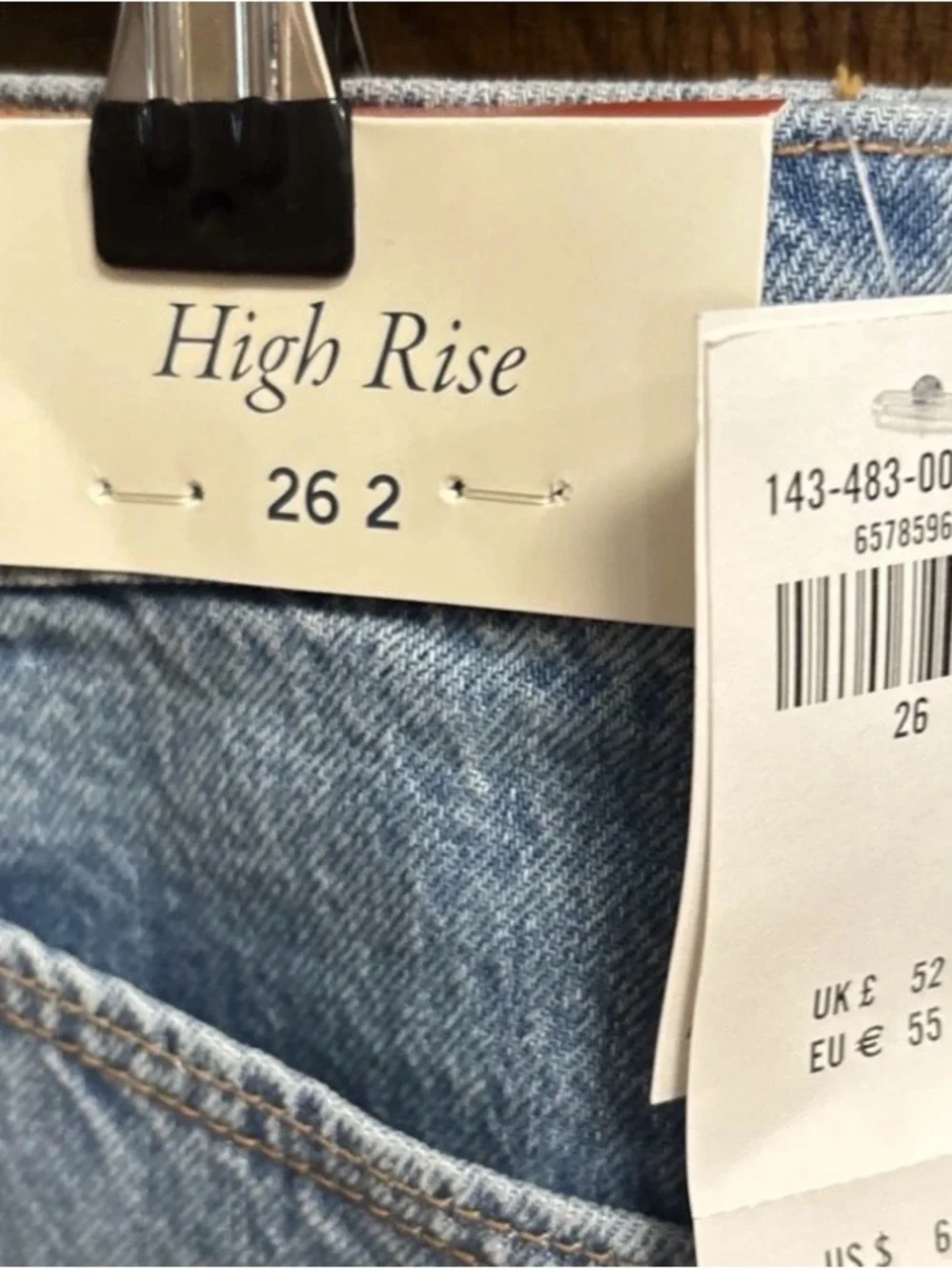 New Women’s Abercrombie & Fitch High Rise Denim Skirt Size 26/2 With Pockets